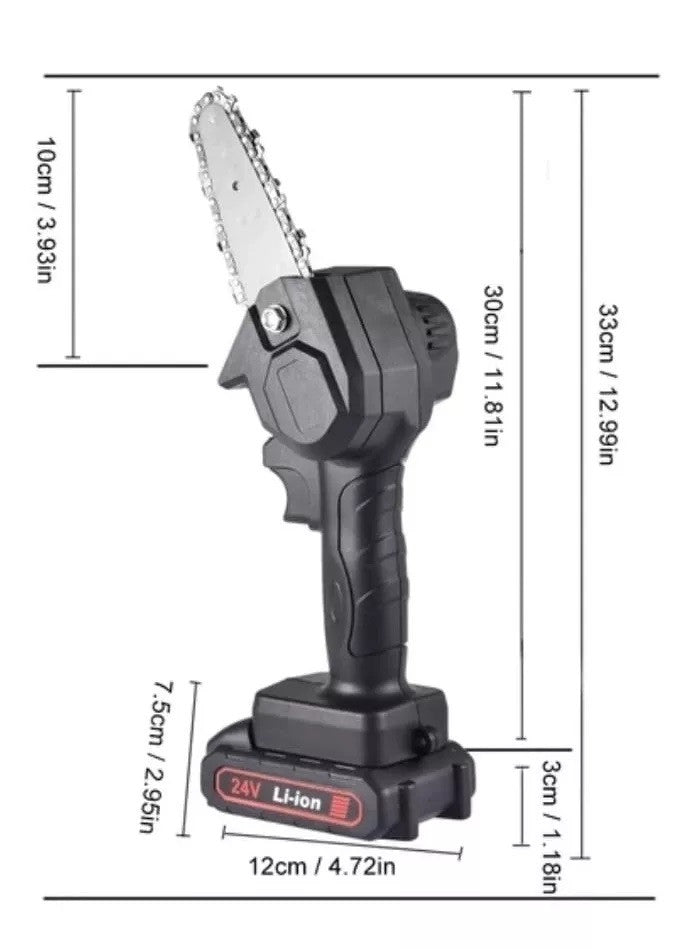 Motosierra  Portatil Recargable + Batería Extra