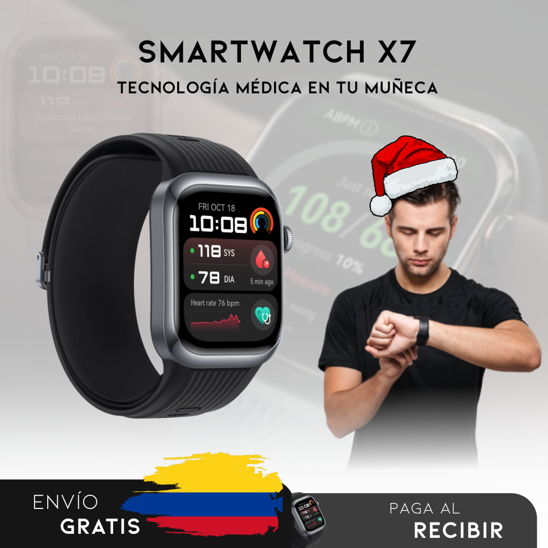 PROMOCIÓN DE NAVIDAD: Smartwatch X7 -Reloj inteligente que cuida de tu salud
