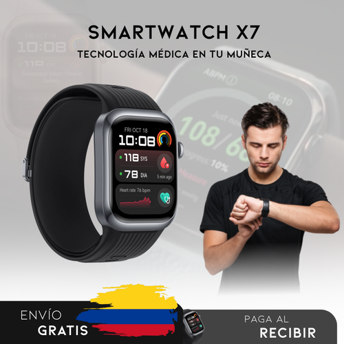 Smartwatch X7 | Reloj inteligente que cuida de tu salud -
