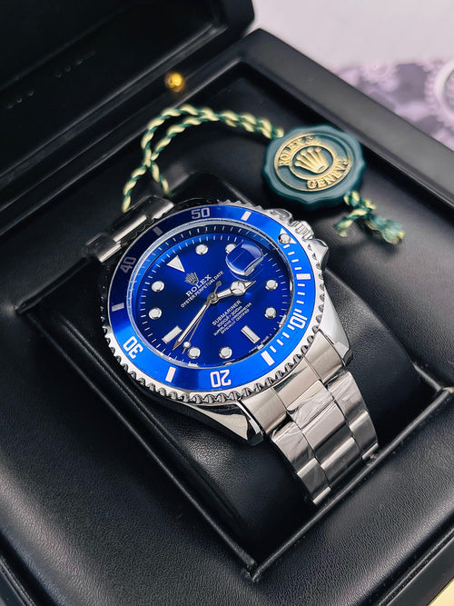 Rolex Submariner Plateado-Azul