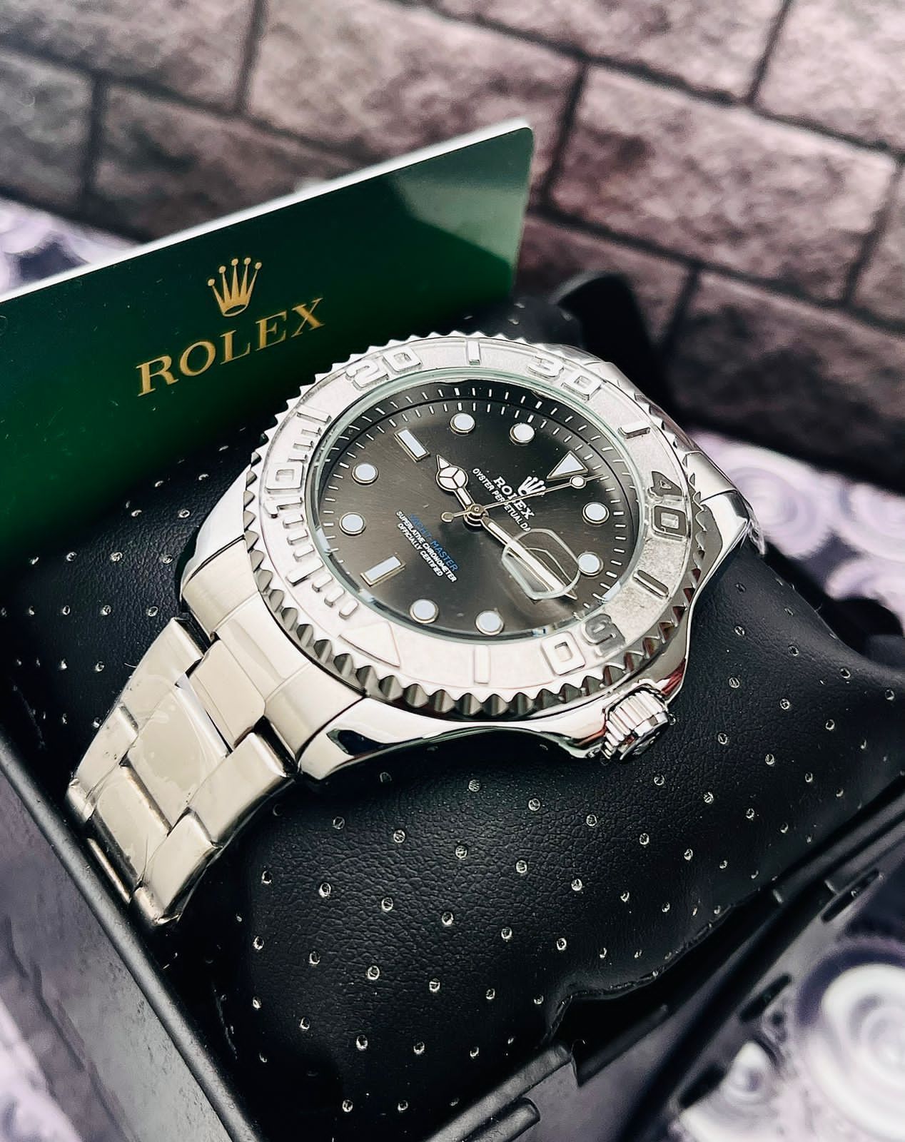 Reloj Rolex Yacht Master  Plateado-Negro